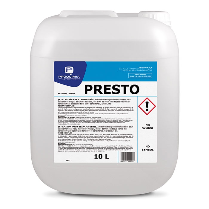 Presto_10L Apret profesional pentru rufe, PRESTO, 10L - imagine 1