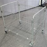 Carucior pliabil profesional pentru lenjerie PRH-B1050 – din oțel galvanizat, rezistent la coroziune, ideal pentru hoteluri, spitale și spălătorii industriale, 85 x 60 x 88 CM - imagine 2