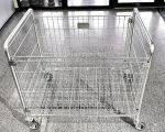 Carucior pliabil profesional pentru lenjerie PRH-B1050 – din oțel galvanizat, rezistent la coroziune, ideal pentru hoteluri, spitale și spălătorii industriale, 85 x 60 x 88 CM - imagine 4