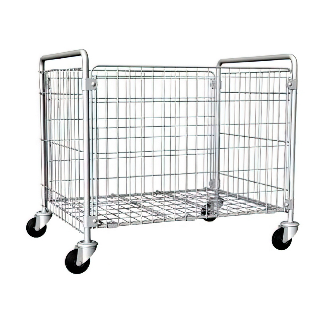 B1049-B1050.8.jpg Carucior pliabil profesional pentru lenjerie PRH-B1050 – din oțel galvanizat, rezistent la coroziune, ideal pentru hoteluri, spitale și spălătorii industriale, 85 x 60 x 88 CM - imagine 1